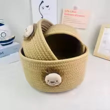 homemade Woven Cat Toy Storage Basket